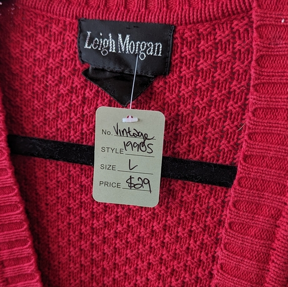 Deep red chunky vintage sweater - Size M - Picture 2 of 7